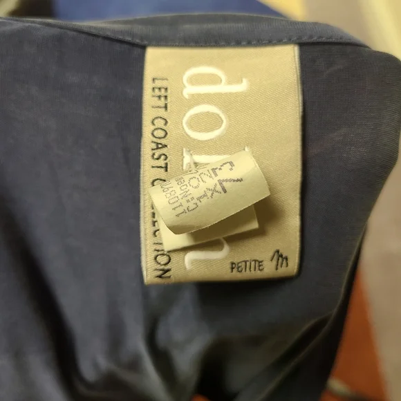 Anthropologie Dolan Colorblock Shift Dress Navy Blue Black Medium Petite - Picture 8 of 11